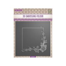 Embossing Folder Classeur De Gaufrage 15 X 14,5 Cm Square Frame With Blossom 41 - Nellie's Choice