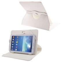Housse Universelle Tablette Protection 8 Pouces Rotation 360° Simili Cuir Blanc Yonis - Yonis