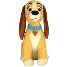 Grande Peluche Disney : Chienne Miss Lady Avec Son 48 Cm - Chien Belle Et Le Clochard - Disney