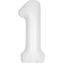 Ballon Géant Blanc Mat - Chiffre 1 - Annikids