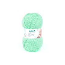 Fil Layette À Tricoter Baby Uni - Grundl - Certifiée Oeko-tex 04 Vert - Gründl