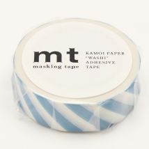 Masking Tape - Rayures Bleu Gris - 10 M X 15mm - MT Masking Tape