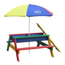 Axi Table Sable Et Eau Nick Arc En Ciel Avec Parasol Arc En Ciel 90x80x56cm - Axi House