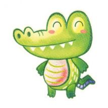 Ecusson Thermocollant Animal Mignon Crocodile 4.5x4.5cm - My mercerie