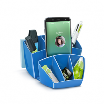 Pot À Crayons Multi-compartiments Bleu Océan - Cep - Cep