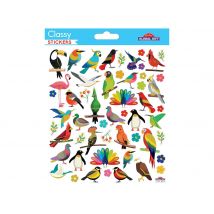 Autocollants - Oiseaux - Paillettes - Global Gift