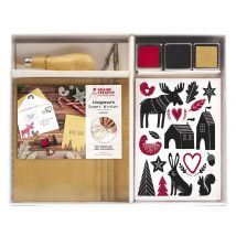 Kit Linogravure Hiver Scandinave - Graine Creative