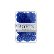 Boutons Pressions Sans Pince 13mm Bohin Bleu Roy