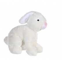 Peluche - Lapin Flammé Blanc - 25 Cm - Gipsy Toys