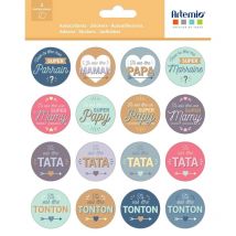 Stickers Ronds - Collection Mes Jolies Comptines - Annonce Grossesse - 32 Pcs - Artemio