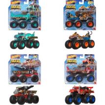 Voiture - Monster Trucks - Assortiment 1/64 - Multicolore - 6 Roues - Hot Wheels