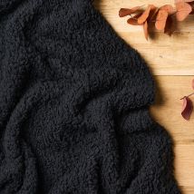 Tissu Moumoute Craftine Box Cosy Cosy Noir - Au Mètre