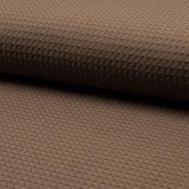Tissu Nid D'Abeille Marron Au Mètre - Craftine