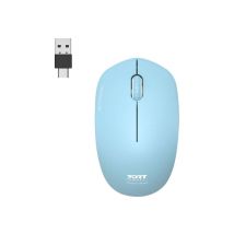 Port Connect Souris Sans Fil Pc Wireless 2.4 Ghz Collection 2 Pour Ordinateur - Capteur Optique 1600 Dpi - 3 Boutons - Compact. Ambidextre & 