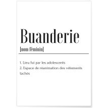Affiche Définition Buanderie | A3 : 29,7x42cm - L'afficherie