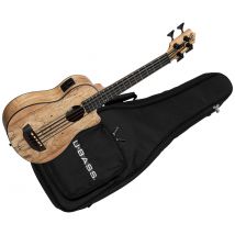 Spalted Maple U-bass + Housse Kala