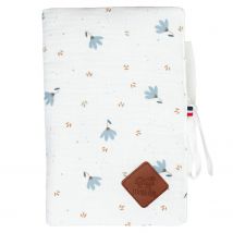 Protège Carnet De Santé Bébé En Gaze De Coton, Bleuet - Sevira Kids