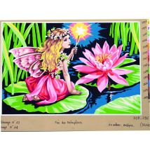 Canevas Antique Fée Des Nénuphars 40x50cm - SEG