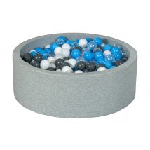 Piscine À Balles Aire De Jeu + 450 Balles Blanc, Transparent, Gris, Bleu Clair - Velinda