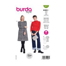 Patron Burda 5677 - Robe Et T-shirt Taille N°fr 36-48