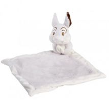 Panpan Doudou Plat Lange Blanc Et Gris 26 X 26 Cm - Peluche Disney Lapin Gris - Nicotoy - Nicotoy