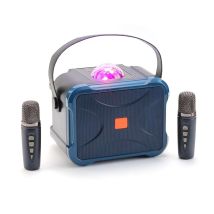 Enceinte Bluetooth Karaoke Sans Fil 10w Autonomie 3h Micros Intégrés Bleu Yonis - Yonis