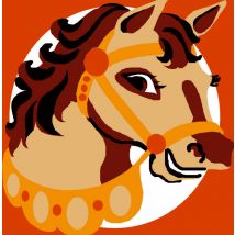 Kit Canevas Soudan Cheval 25x25cm - LUC