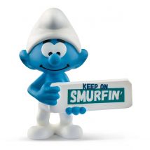 Figurine Schtroumpf Avec Panneau Smurfin’ - Schleich