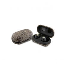 Guess Écouteurs Sans Fil Bluetooth 5.3 Enc Série 4g Tactiles Avec Étui De Chargement Marron