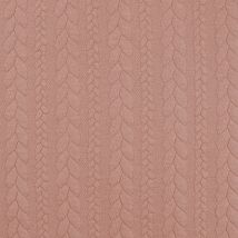 Tissu Sweat Effet Maille Tressée Rose Nude - Au Mètre - Craftine