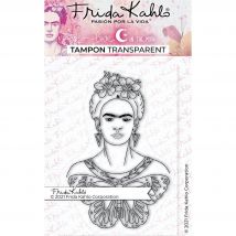 Tampon Transparent - Frida Et Papillon - 9,5 X 6,5 Cm - Love in the moon