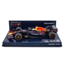 Voiture Miniature De Collection - Minichamps 1/43 - Red Bull Rb18 - Winner Canadian Gp 2022 - Blue / Red / Yellow - 417220901 - Minichamps