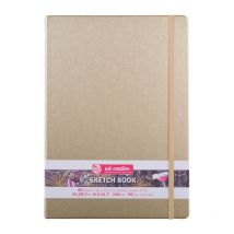 Carnet Croquis A4 - 21 X 29,7 Cm - 80 Feuilles - 140g - Or Blanc - Royal Talens