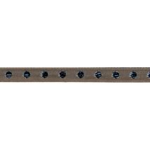 Disquette 25m Galon Pois 10mm Taupe - Stephanoise