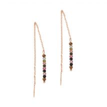 Boucles D'Oreilles Pendantes Lumia En Pierres Tourmaline - SLOYA