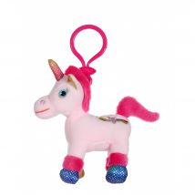 Peluche - Licorne Lica Bella Porte-clés Rose - 10 Cm