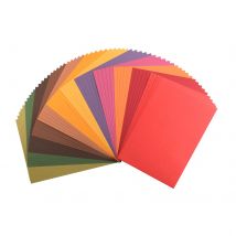 Papier Cartonné A4 - 216 G - 12 Couleurs Assorties - Lisse - Florence - 60 Feuilles Scrapbooking