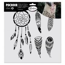 Pochoir Pour Textiles - Plumes - Aladine
