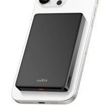 Maxlife Batterie Externe 5000mah Magsafe Et Qi2 15w Avec Câble Usb-c Pd 20w Noir