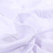 Tissu Jersey Coton Smocké Uni Blanc - Au Mètre - Craftine