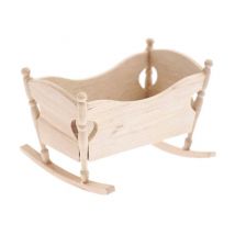 Berceau Miniature Nain En Bois (8x8.5x7cm) - Rico Design Bois
