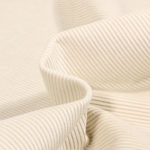 Tissu Velours D'Ameublement Côtelé Lena Ecru - Craftine