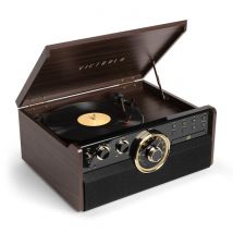 Platine Vinyle Victrola Empire Chaîne Stéréo 6-en-1 Expresso New Pack