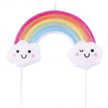 Bougie - Arc-en-ciel Pailleté - Pme