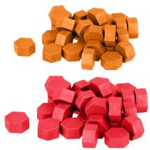 Perles De Cire Hexagonales - Rouge + Orange - Artemio