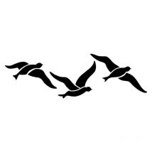 Pochoir - Motif Oiseaux - Repositionnable - 35 X 15 Cm - Peinture - Décoration - Colour Shaper