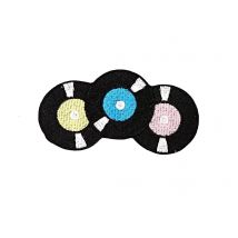 Patch Brodé Disques Vinyles : Un Écusson Pour Personnaliser Votre Style, Motif Thermocollant Made In France - Saperlipopette by Léna