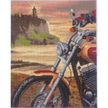 Crystal Art Kit Tableau Broderie Diamant 40x50cm Moto - Crystal Art