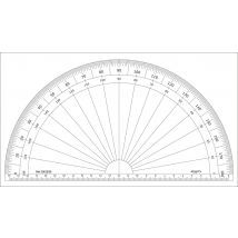 Rapporteur 1/2 Cercle Degrés Ø 25 Cm - Graphoplex