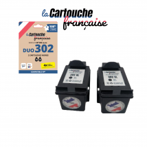 Cartouche Compatible Hp 302xl Duo Noire - La Cartouche Française - HPI